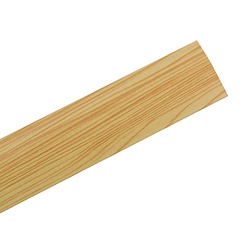Amig - Fußboden-Abdeckleiste Modell 3 | Selbstklebend | Ausgleichsprofil | Übergangsprofil | Farbe Kiefer | Größen 820 mm x 4 mm x 0,5 mm | Speziell für Holzböden von Amig