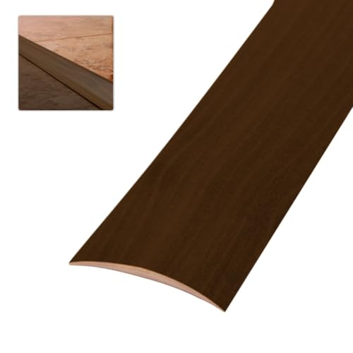 Amig - Übergangsprofil Selbstklebend | Maße: 985 mm x 4 mm x 0,5 mm | Farbe: Nussbaum | Klebstoff | Übergangsstreifen | Fugenprofil für Böden, Parkett und Terrassen | Für Holzböden von Amig