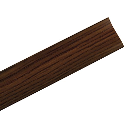 Amig - Bodendichtleiste - 820 mm x 40 mm - Stufenübergangsleiste und Klebstoff - Kantenabdeckung für Holzverbindungen aus Holz, Parkett, Terrassendielen, Marmor und Fliesen - Aluminium Nussbaum dunkel von Amig