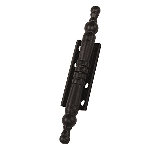 Amig - Dekoratives schwarzes abnehmbares Scharnier mit Endstück aus Zamak für Falttüren von Schränken und anderen Möbeln - 100 x 10 mm von Amig