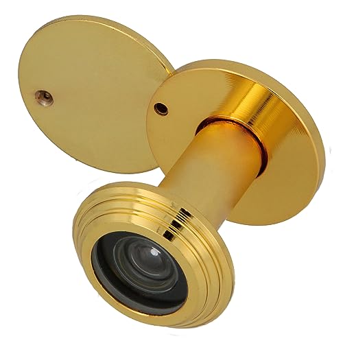 Amig - Türspion Mod. 3 mit Superwinkelobjektiv | UL-zertifiziert | Kratzfest & Einfache Installation | Sicherheitszubehör für Zuhause, Vermessingt, 14mm, 35-55 mm von Amig