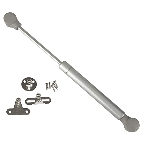 Amig - Gaszirkel zum Heben von Türen für Möbel | Mod. 97 | 247 x 15 mm | Tragkraft: 8 kg | Stoßdämpfer für unauffälliges Öffnen | Silber von Amig