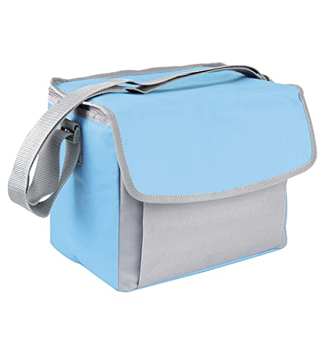 Amig - Tragbare Kühltasche, Blau und Grau, für Lebensmittel und Getränke, flexibel und waschbar, geeignet für Picknick, Reisen oder Ausflüge, leicht zu reinigen, bequem und robust, Fassungsvermögen 10 Amig - Tragbare Kühltasche, Blau und Grau, für Lebensmittel und Getränke, flexibel und waschbar, geeignet für Picknick, Reisen oder Ausflüge, leicht zu reinigen, bequem und robust, Fassungsvermögen 10 von Amig