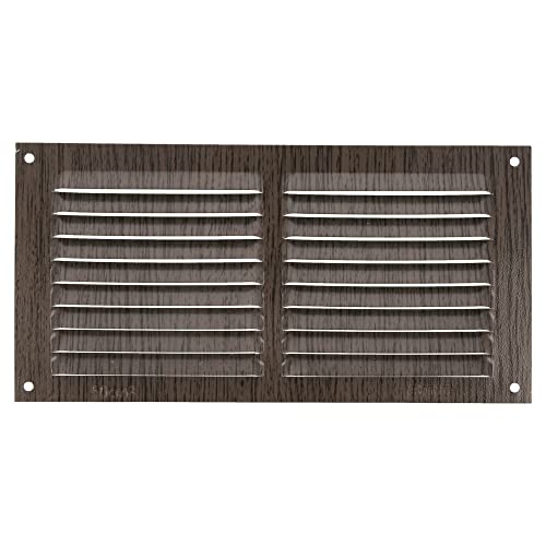 Amig - Rechteckiges Lüftungsgitter aus Aluminium | Lüftungsgitter für Luftauslässe | Ideal für Küchen- und Badezimmerdecken | Maße : 100 x 200 mm | Farbe: Wenge von Amig