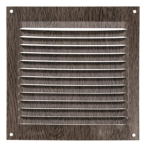 Amig - Quadratisches Lüftungsgitter aus Aluminium | Lüftungsgitter für Luftauslässe | Ideal für Küchen- und Badezimmerdecken | Maße : 150 x 150 mm | Farbe: Wenge von Amig