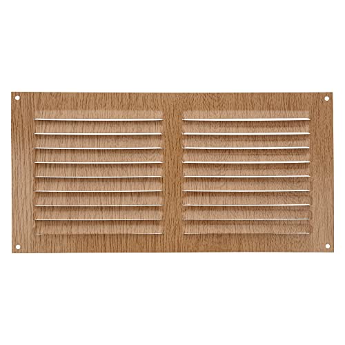 Amig - Rechteckiges Lüftungsgitter aus Aluminium | Lüftungsgitter für Luftauslässe | Ideal für Küchen- und Badezimmerdecken | Maße : 150 x 300 mm | Farbe: Holz von Amig