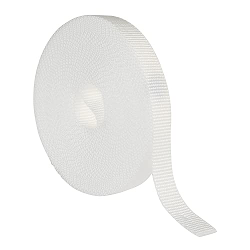 Amig - Weißes Klebeband für Rollläden | Ersatzseil für weiche und harte Berührungsrollos | UV-beständig und abriebfest | Maße: 20 mm x 6 m von Amig