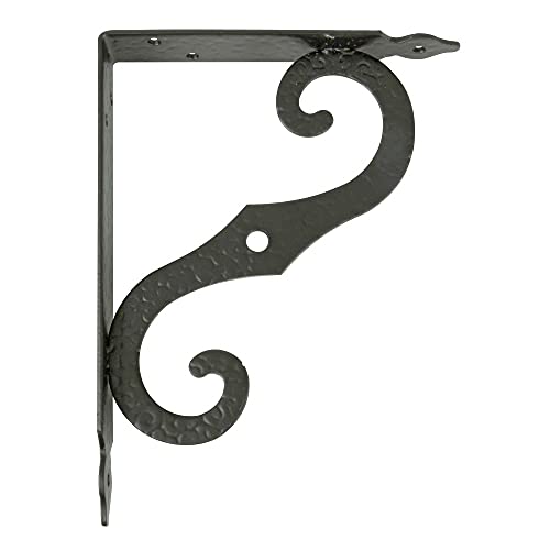 Amig - Regalwinkel Edelstahl Mod. 2 | Metallwinkel für Regale | Regalhalterung | Farbe: Schwarz | Maße: 200 x 150 mm | Empfohlenes max Gewicht: 100 kg von Amig