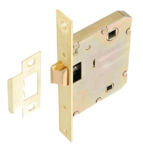 Amig - Einheitlicher Eingangsriegel 50 mm mit wendbarer Zunge Mod. 4100 aus Stahl mit Messing-Finish | für Innentüren aus Durchgangsholz für Badezimmer, Küche oder Zimmer Amig - Einheitlicher Eingangsriegel 50 mm mit wendbarer Zunge Mod. 4100 aus Stahl mit Messing-Finish | für Innentüren aus Durchgangsholz für Badezimmer, Küche oder Zimmer von Amig