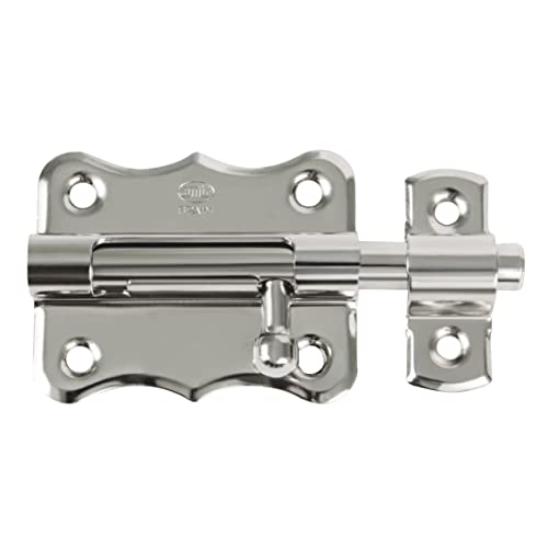 Amig - Türriegel aus Stahl | Mod. 384 Bolzenriegel für Türen | Türschloss Riegel und Schieberiegel | Einfache Installation | Türschließer geeignet, Metallic, Silber, Stahl Amig - Türriegel aus Stahl | Mod. 384 Bolzenriegel für Türen | Türschloss Riegel und Schieberiegel | Einfache Installation | Türschließer geeignet, Metallic, Silber, Stahl von Amig