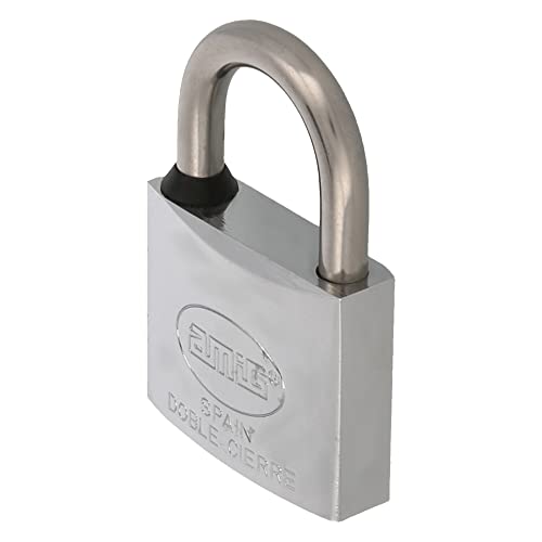 Amig - Vorhängeschloss 60 | Sicherheitsschloss aus Messing | Schlüssel entsperren | Türöffner kompatibel | Einsteckschloss geeignet, Verchromt Messing Amig - Vorhängeschloss 60 | Sicherheitsschloss aus Messing | Schlüssel entsperren | Türöffner kompatibel | Einsteckschloss geeignet, Verchromt Messing von Amig