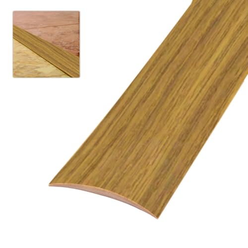 Amig - Bodenbelag | Kleber | Verbindungsprofil für Böden, Parkett und Laminat | Übergangsstreifen | Farbe: Eiche | Maße: 820 mm x 4 mm x 0,5 mm | Speziell für Holzböden von Amig