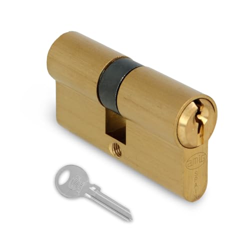 AMIG - schließzylinder für Türschloss - Maße: 60 mm (30-30) - Matt - 6 Stifte - Picking-Schutz- und Anti-Bumping-System - Anti-Bohr-Stifte - Beinhaltet 3 Schlüssel - Befestigungsschraube von 65 mm von Amig