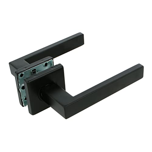 Amig - Edelstahl Türgriff-Set in Schwarz | 54x54mm Innenrosette | 8mm Vierkantstift | Türknauf Edelstahl, Türstopper Magnetisch, Schwarzem Amig - Edelstahl Türgriff-Set in Schwarz | 54x54mm Innenrosette | 8mm Vierkantstift | Türknauf Edelstahl, Türstopper Magnetisch, Schwarzem von Amig