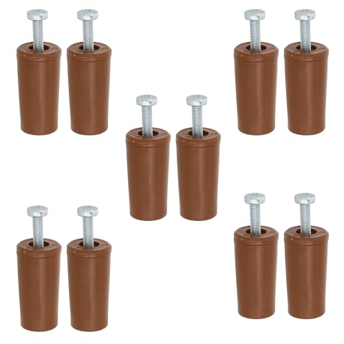 Amig - 10er-Pack Anschläge für Rollläden | Stoßdämpfer mit M5-Rostschutzschraube und Außenunterlegscheibe | Wetterbeständig | Länge: 40 mm | Braun Amig - 10er-Pack Anschläge für Rollläden | Stoßdämpfer mit M5-Rostschutzschraube und Außenunterlegscheibe | Wetterbeständig | Länge: 40 mm | Braun von Amig