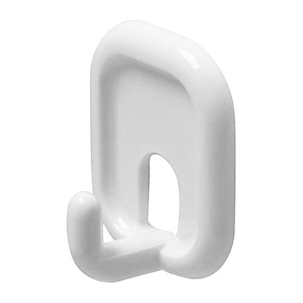 Amig – 20er-Set Mehrzweck-Selbstklebende Haken - Einfache Anwendung, Ohne Bohren - Beschädigen die Wand nicht - Für glatte Oberflächen - Robuster Kunststoff - Weiß - 45 x 37 x 21 MM von Amig