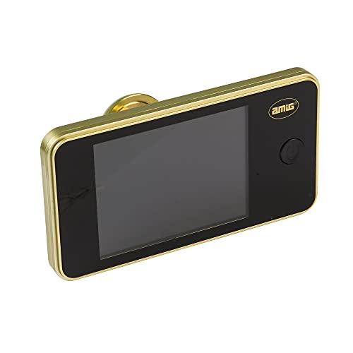 Amig - Digitaler Türspion mit 3,2'' LCD-Display DWR 3.2 HD | Video-Kamera-Spion | Einfache Installation und Verwendung | Spion: 14-30mm | Gold Farbe von Amig