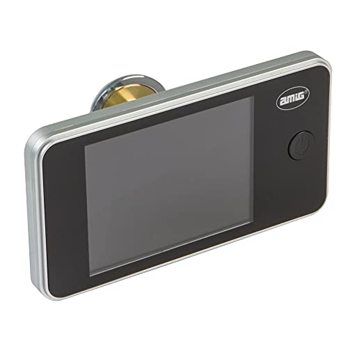 Amig - Digitaler Türspion mit 3,2'' LCD-Display DWR 3.2 HD | Video-Kamera-Spion | Einfache Installation und Verwendung | Spion: 14-30mm | Silber Farbe von Amig