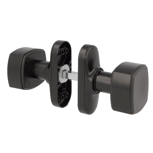 Amig - Quadratisches Türknauf-Set | Ideal für Innentüren in Schlafzimmer, Büro, Bad | Einfache Installation | Aluminium, Schwarz, 81 x 31 mm Amig - Quadratisches Türknauf-Set | Ideal für Innentüren in Schlafzimmer, Büro, Bad | Einfache Installation | Aluminium, Schwarz, 81 x 31 mm von Amig