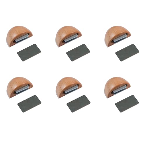 Amig - 6er-Pack Magnetische Türstopper | Selbstklebend für Innentüren | 48 x 25 mm | Oberfläche aus Buchenholz | Bodenmontage | Einfache Installation Amig - 6er-Pack Magnetische Türstopper | Selbstklebend für Innentüren | 48 x 25 mm | Oberfläche aus Buchenholz | Bodenmontage | Einfache Installation von Amig