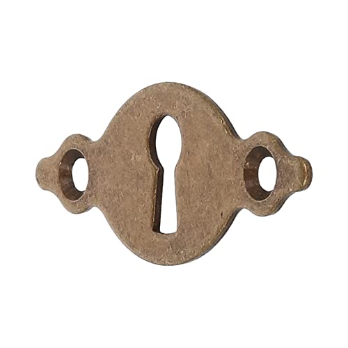 Amig - Antike Schlüssel-Schilder | Horizontal und Glatt | 26 x 67 x 1,5 mm | Mit Loch für Chubb-Schlösser | Ideal zur Befestigung an Schubladen, Schränken, Truhen und Möbeltüren | Stahl in Leder-Optik von Amig