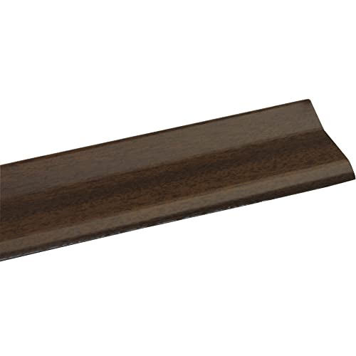 Amig - Bodenleiste | 985 mm x 40 mm | Übergangsstreifen in Stufe und Kleber | Kantenschutz für Holz, Parkett, Laminat, Marmor und Fliesen | Aluminium Sapelli von Amig