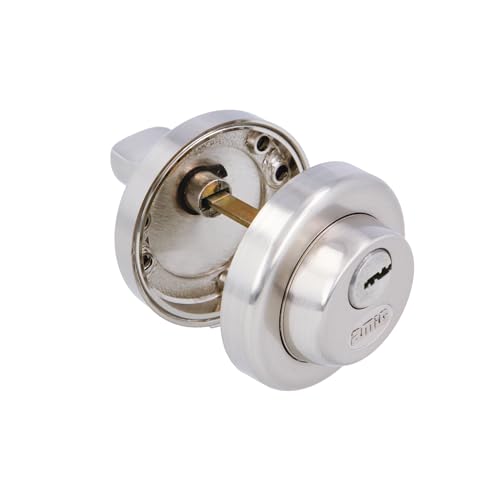 Amig - Design-Drückergarnitur Modell 46R-KD aus Zamak mit mattem Chromfinish | Ø52 mm | 3 Punktschlüssel für Privatsphäre | 6 mm Vierkant | Ideal für Türen von 35-45 mm Dicke von Amig