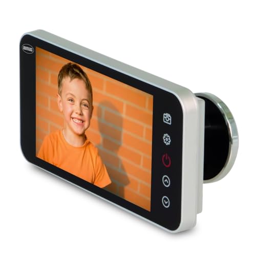 Amig - Digitaler Türspion mit 4'' LCD-Display | Video-Kamera-Spion | Einfache Installation und Verwendung | Spion: 14-28mm | Silber Farbe von Amig