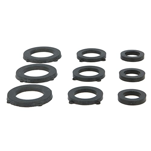 Amig - Düsendichtungen aus Gummi | 18-teiliges Set | Ø 30 x 3 mm | 6 x 1/2 Zoll, 6 x 3/4 Zoll und 6 x 1 Zoll | Gummi | Schwarz von Amig