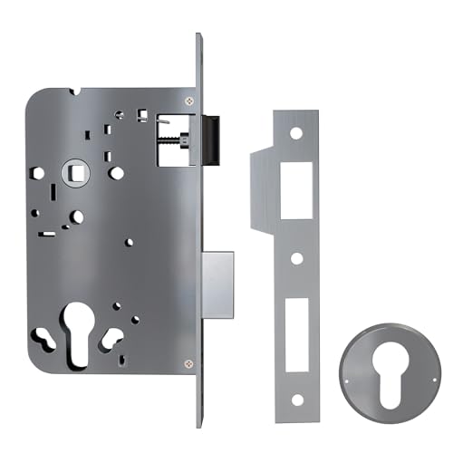 Amig - Einsteckschloss für Holztüren | Einlass: 60 mm | Nuss - Zylinder: 70 mm | Vierkant: 8 mm | Eckige Kante | Europrofilzylinder | Mit Schlüsselschildern & 6 mm Reduktionsstück | Edelstahl Matt Amig - Einsteckschloss für Holztüren | Einlass: 60 mm | Nuss - Zylinder: 70 mm | Vierkant: 8 mm | Eckige Kante | Europrofilzylinder | Mit Schlüsselschildern & 6 mm Reduktionsstück | Edelstahl Matt von Amig