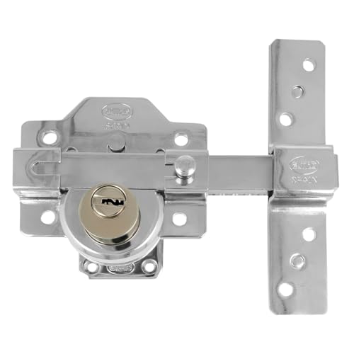 Amig - Einsteckschloss für Türen mit Zylinder hoher Sicherheit außen und innen aus verchromtem Stahl | 105 x 170 mm, Zylinder 50 mm - Silber | Anti-Bumping | Anti-Bohren Amig - Einsteckschloss für Türen mit Zylinder hoher Sicherheit außen und innen aus verchromtem Stahl | 105 x 170 mm, Zylinder 50 mm - Silber | Anti-Bumping | Anti-Bohren von Amig