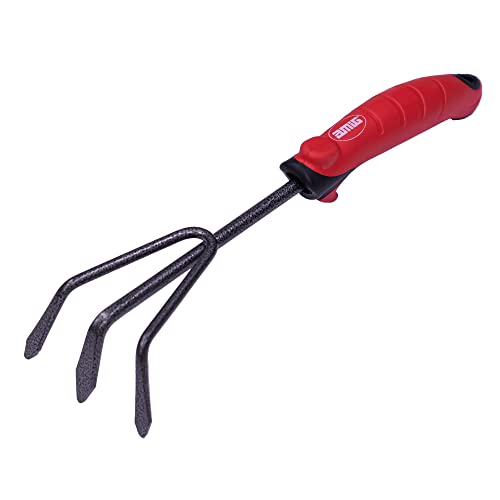 Amig - Gartenrechen mit ABS-Griff | Vertikutierer mit 3 Plektren aus Stahl zum Aufheben von organischem Material, rot-schwarz | Maße - 13 1/2" Amig - Gartenrechen mit ABS-Griff | Vertikutierer mit 3 Plektren aus Stahl zum Aufheben von organischem Material, rot-schwarz | Maße - 13 1/2" von Amig