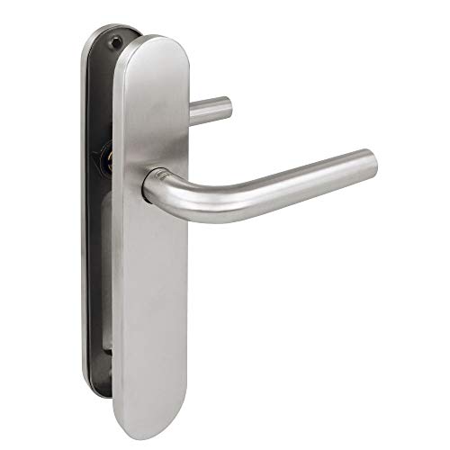 Amig - Griffset mit Türplatte | Mod. 4PX | 136 x Ø19 mm | 8 mm quadratisch | Elegantes und schlichtes Design | 18/8 mattsilberner Edelstahl Amig - Griffset mit Türplatte | Mod. 4PX | 136 x Ø19 mm | 8 mm quadratisch | Elegantes und schlichtes Design | 18/8 mattsilberner Edelstahl von Amig