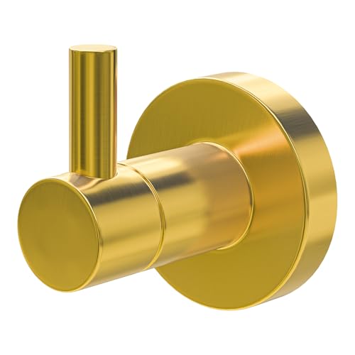 Amig - Handtuchhaken Mod. Gorliz-5 | Handtuchhaken Mit Schrauben inklusive | 46 x 55 x 52 mm | Edelstahl und Zamak | Matt Gold Amig - Handtuchhaken Mod. Gorliz-5 | Handtuchhaken Mit Schrauben inklusive | 46 x 55 x 52 mm | Edelstahl und Zamak | Matt Gold von Amig