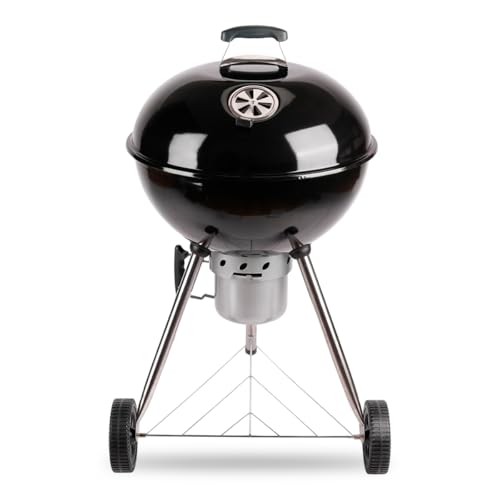 Amig - Holzkohlegrill, Fireplus Tragbarer Barbacue | runder Grill mit Deckel und Rollen | mit Belüftungssystem und Aschenbehälter | Stahlgrill Ø 53,5 cm | Maße: 68,4 x 64 x 100 cm von Amig