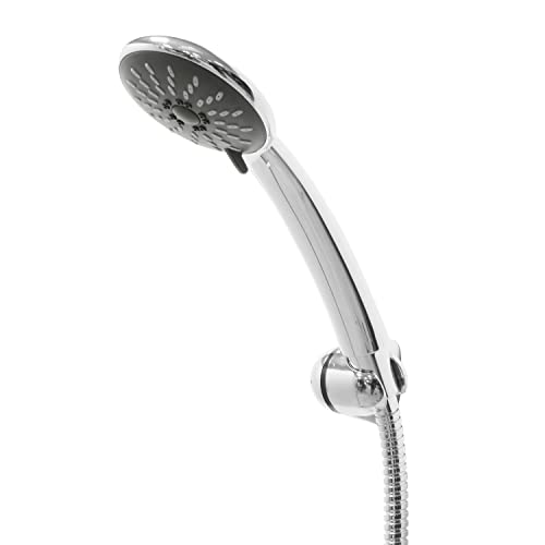 Amig - Kit Dusche Laga F3 | Antikalk-Brausekopf mit 3 Strahlarten | Verstellbare Halterung | Edelstahl Brauseschlauch 1,7 m | Für Duschen & Badewannen, Bunt, ABS und Edelstahl von Amig