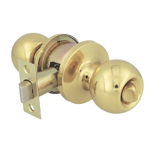 Amig - Knauf-Kugelset | Notfallsystem von außen und Verriegelung von innen | Einsteckschloss 60/70 mm | Eckige Kante | Messing | Gold | Für 35 bis 45 cm dicke Türen Amig - Knauf-Kugelset | Notfallsystem von außen und Verriegelung von innen | Einsteckschloss 60/70 mm | Eckige Kante | Messing | Gold | Für 35 bis 45 cm dicke Türen von Amig