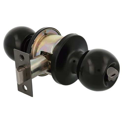 Amig - Knauf-Kugelset | Notfallsystem von außen und Verriegelung von innen | Einsteckschloss 60/70 mm | Eckige Kante | Messing | Schwarz | Für 35 bis 45 cm dicke Türen Amig - Knauf-Kugelset | Notfallsystem von außen und Verriegelung von innen | Einsteckschloss 60/70 mm | Eckige Kante | Messing | Schwarz | Für 35 bis 45 cm dicke Türen von Amig