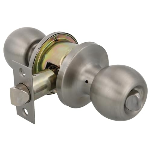 Amig - Knauf-Kugelset | Notfallsystem von außen und Verriegelung von innen | Einsteckschloss 60/70 mm | Eckige Kante | Rostfreier Stahl | Leder | Für 35 bis 45 cm dicke Türen Amig - Knauf-Kugelset | Notfallsystem von außen und Verriegelung von innen | Einsteckschloss 60/70 mm | Eckige Kante | Rostfreier Stahl | Leder | Für 35 bis 45 cm dicke Türen von Amig
