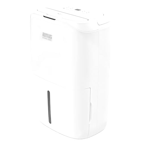 Amig – Luftentfeuchter MIST | Kapazität 20L/Tag | Feuchtigkeitsregelung und Timer | Abnehmbarer Wassertank 5,5L | 36 x 28 x 56 cm | 270W | Abdeckung 160m³/h | Leise 42 dB | Wäschetrocknung von Amig