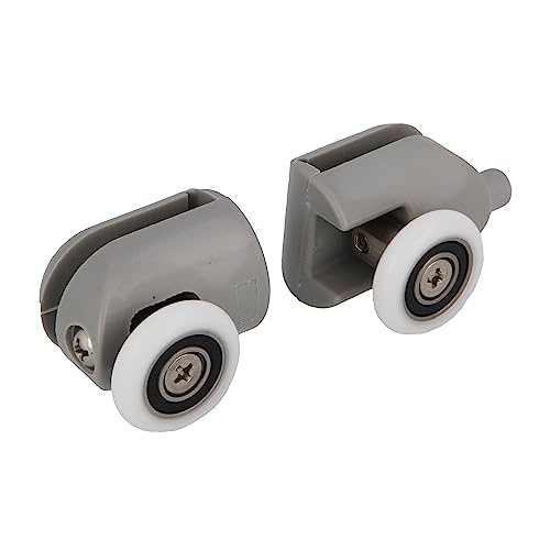 Amig - Duschabtrollager | Satz mit 2 Stück | Ø 23 mm | Klemmenset | Rolle für Glasduschen | Graues Nylon. von Amig