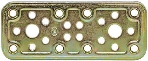 Amig - Perforierte Anschlussplatte | 120 x 50 x 2,2 mm | Befestigung von Holzkonstruktionen | Für Pfeiler-Träger-Verbindungen, Spleiße und Reparaturen | Verzinkter Stahl von Amig