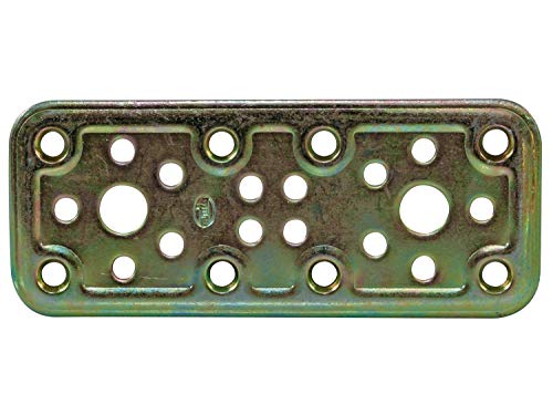 Amig - Perforierte Anschlussplatte | 160 x 50 x 2,2 mm | Befestigung von Holzkonstruktionen | Für Pfeiler-Träger-Verbindungen, Spleiße und Reparaturen | Verzinkter Stahl Amig - Perforierte Anschlussplatte | 160 x 50 x 2,2 mm | Befestigung von Holzkonstruktionen | Für Pfeiler-Träger-Verbindungen, Spleiße und Reparaturen | Verzinkter Stahl von Amig