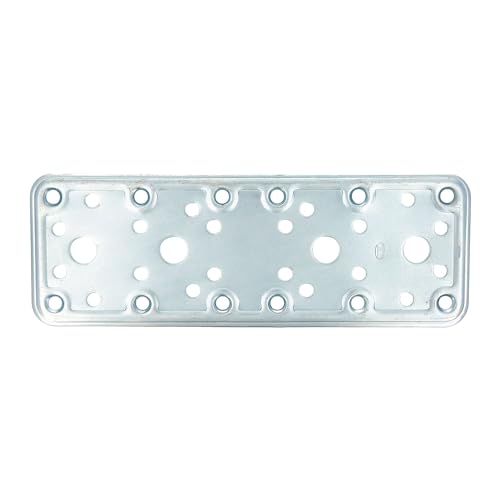 Amig - Perforierte Anschlussplatte | 185 x 65 x 2,2 mm | Befestigung von Holzkonstruktionen | Für Pfeiler-Träger-Verbindungen, Spleiße und Reparaturen | Verzinkter Stahl Amig - Perforierte Anschlussplatte | 185 x 65 x 2,2 mm | Befestigung von Holzkonstruktionen | Für Pfeiler-Träger-Verbindungen, Spleiße und Reparaturen | Verzinkter Stahl von Amig