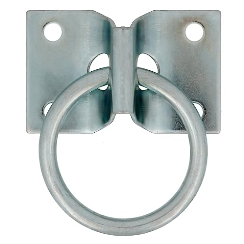 Amig - Platte mit Ring | Platte 70 x 45 mm; Ring Ø7 x 50 mm | Beweglicher Ring, der an einer festen Halteplatte befestigt ist | Befestigung zum Anbringen an Wand oder Decke von Amig