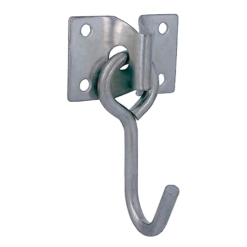 Amig - Platte mit offenem beweglichem Haken | 70 x 45 mm | Haken Ø7 mm | Feste Halteplatte | Zum Aufhängen | Verzinkter Stahl. Amig - Platte mit offenem beweglichem Haken | 70 x 45 mm | Haken Ø7 mm | Feste Halteplatte | Zum Aufhängen | Verzinkter Stahl. von Amig