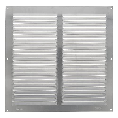 Amig - Quadratisches Aluminiumgitter | Belüftungsgitter für Luftauslass | Ideal für Küchen- und Badezimmerdecke | Maße: 300 x 300 mm | Farbe: Silber Amig - Quadratisches Aluminiumgitter | Belüftungsgitter für Luftauslass | Ideal für Küchen- und Badezimmerdecke | Maße: 300 x 300 mm | Farbe: Silber von Amig