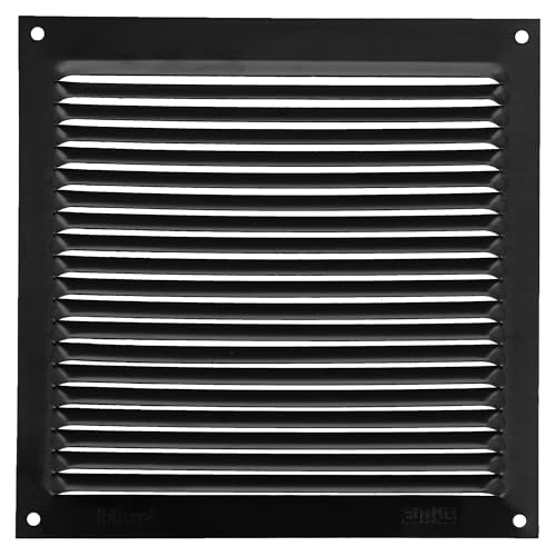 Amig - Quadratisches Aluminiumgitter | Lüftungsgitter für Luftauslass | Ideal für Decken in Küche und Bad | Maße 170 x 170 mm | Farbe Schwarz Amig - Quadratisches Aluminiumgitter | Lüftungsgitter für Luftauslass | Ideal für Decken in Küche und Bad | Maße 170 x 170 mm | Farbe Schwarz von Amig