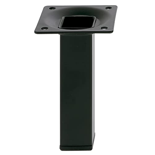 Amig - Quadratisches Möbelbein | Modell 3 | 25 x 25 x 150 mm | mit Regelschraube | 4-Punkt verschraubt | belastbar bis 15 kg/Bein | Stahl schwarz Amig - Quadratisches Möbelbein | Modell 3 | 25 x 25 x 150 mm | mit Regelschraube | 4-Punkt verschraubt | belastbar bis 15 kg/Bein | Stahl schwarz von Amig