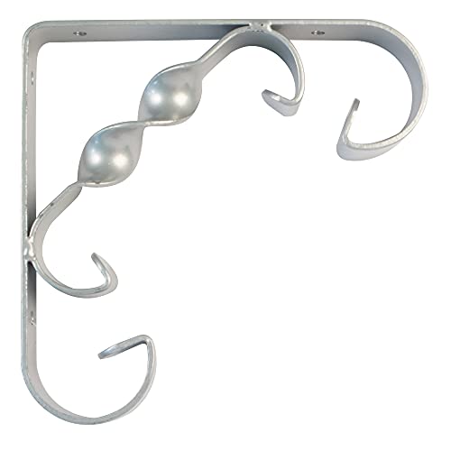 Amig - Regalwinkel Edelstahl Mod. 20 | Metallwinkel für Regale | Regalhalterung | Farbe: Metallisches Grau | Maße: 150 x 150 mm | Empfohlenes max Gewicht: 110 kg von Amig